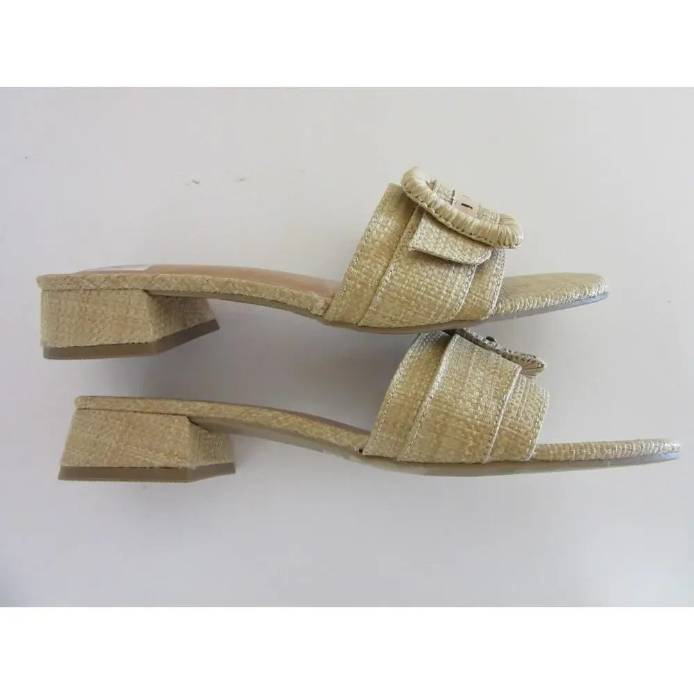 DOLCE VITA Nayte Raffia 10 Slip On Slide Comfort Casual Summer Sandals